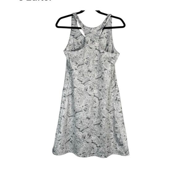 Marika Sport Racerback Dress Large Shelf Bra Athletic Grey Palm Leaf Tropical - Picture 2 of 6